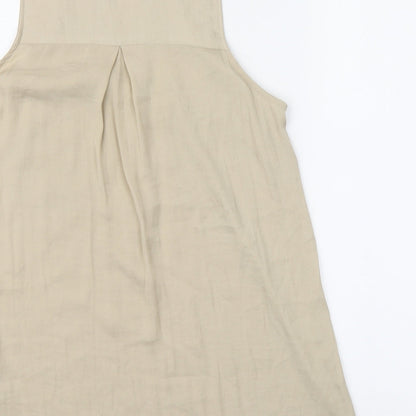 Stradivarius Womens Beige Polyester Basic Blouse Size M V-Neck