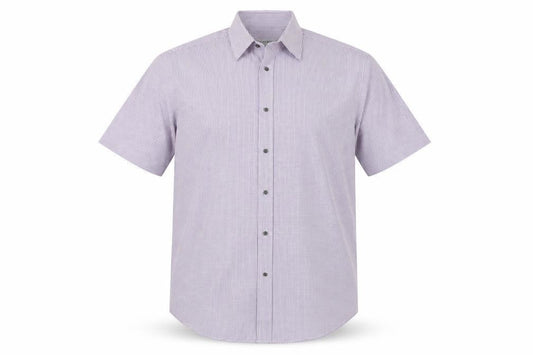 Taylor & Wright Mens Pink Check Polyester Button-Up Size 16 Collared Button