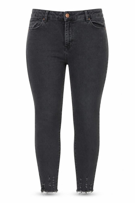 Next Womens Grey Cotton Skinny Jeans Size 10 L27 in Regular Button