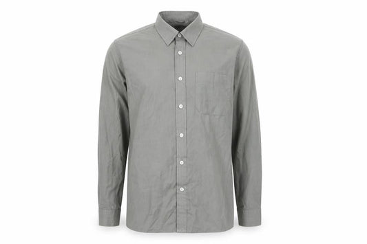 Trutex Mens Grey Cotton Button-Up Size 14 Collared Button