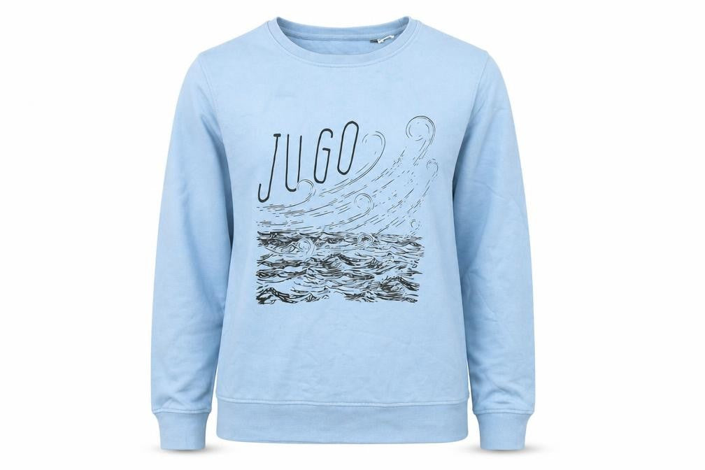 B&C Womens Blue Cotton Pullover Sweatshirt Size XS Pullover - Waves