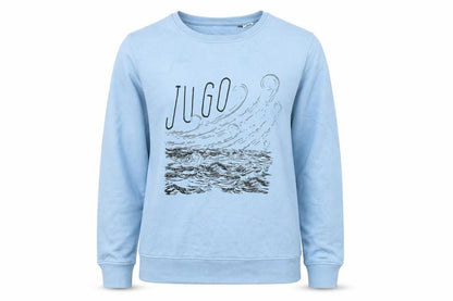 B&C Womens Blue Cotton Pullover Sweatshirt Size XS Pullover - Waves