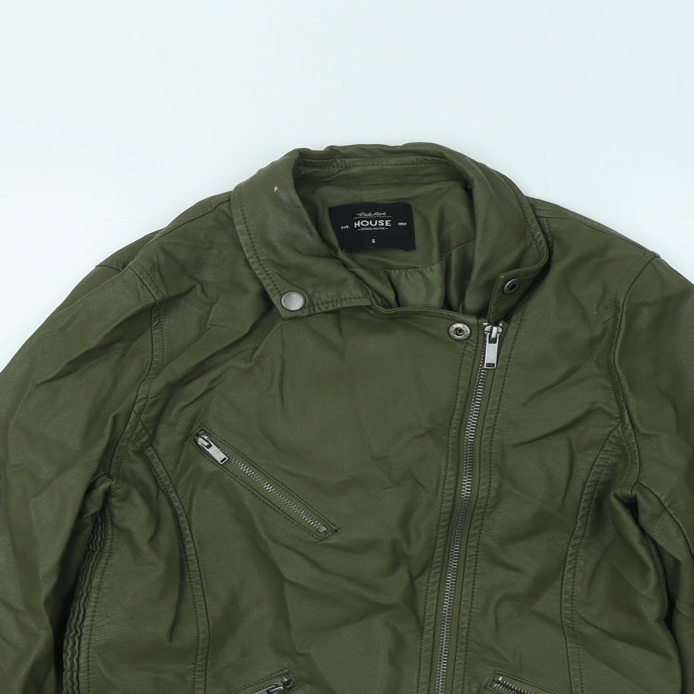 House Womens Green Jacket Size S Zip
