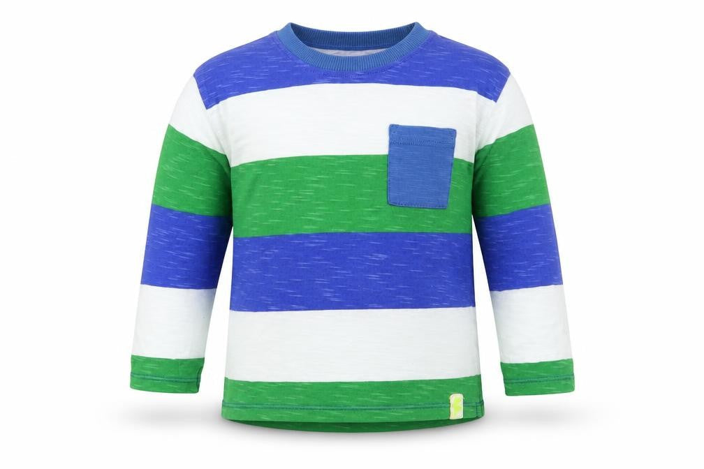 Leigh Baby Multicoloured Striped Cotton Pullover T-Shirt Size 18-24 Months Crew Neck Pullover