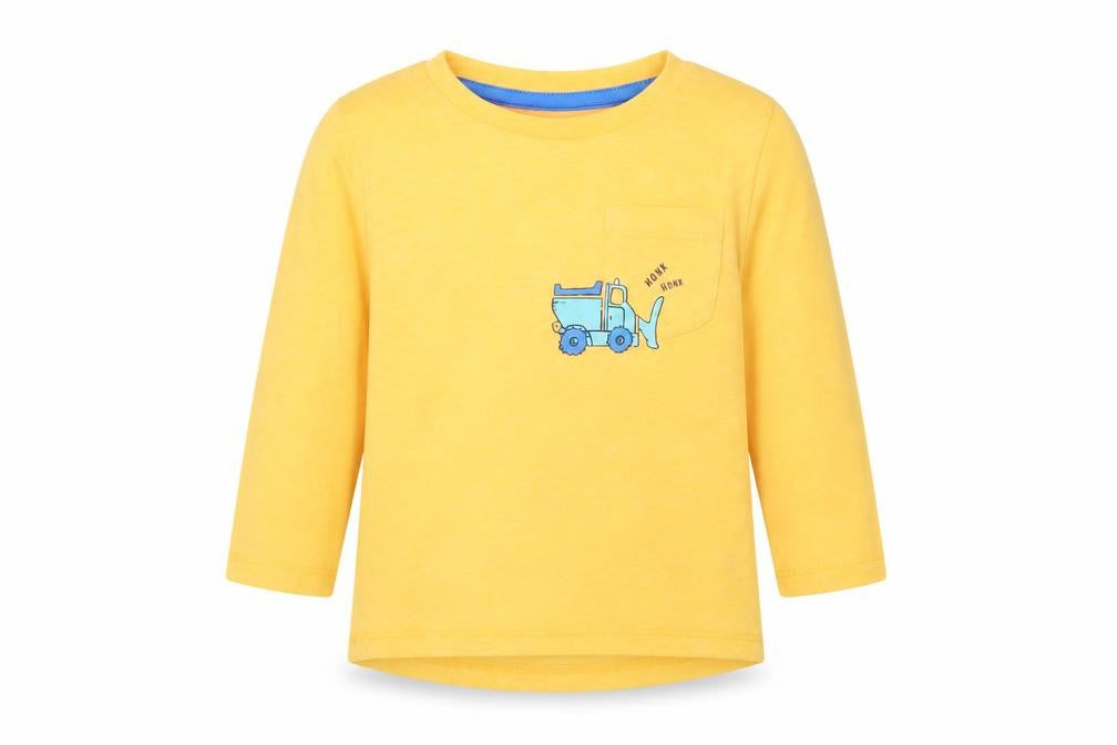 Dunnes Stores Baby Orange Polyester Pullover T-Shirt Size 9-12 Months Crew Neck Pullover - Digger