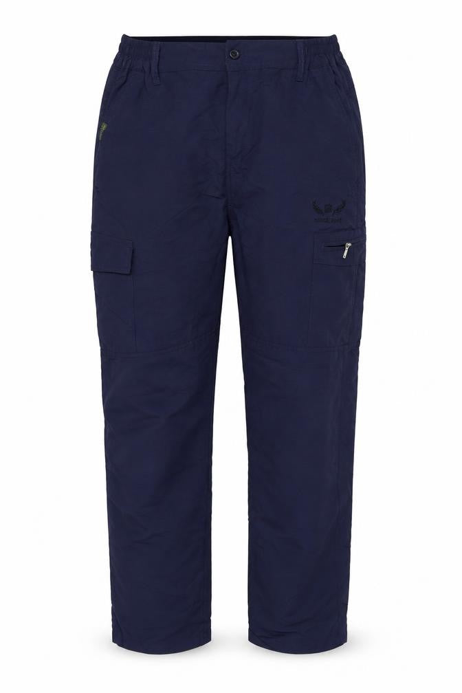 SINCE 1981 Womens Blue Polyester Cargo Trousers Size XL L33 in Regular Button