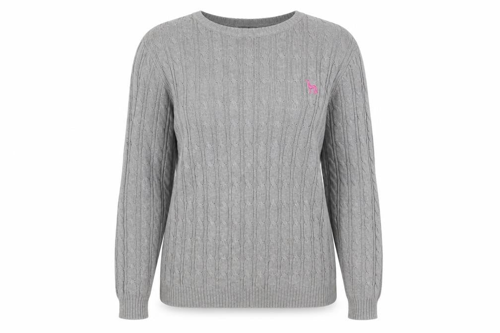 Brave Soul Womens Grey Round Neck Viscose Pullover Jumper Size M