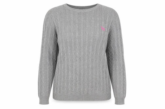 Brave Soul Womens Grey Round Neck Viscose Pullover Jumper Size M