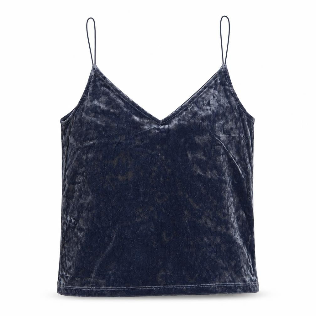 H&M Womens Blue Polyester Camisole Blouse Size XS V-Neck