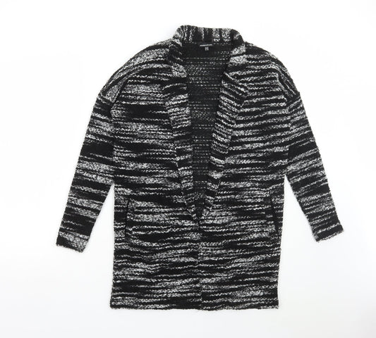 Warehouse Womens Grey V-Neck Acrylic Cardigan Jumper Size 10