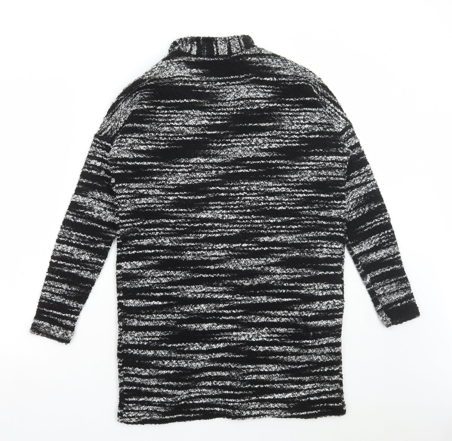 Warehouse Womens Grey V-Neck Acrylic Cardigan Jumper Size 10