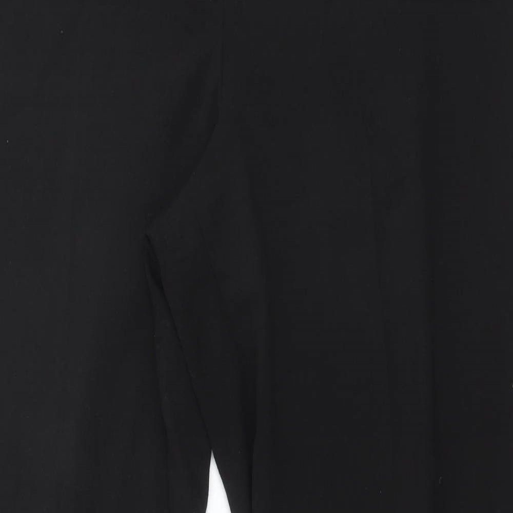 Dunnes Stores Womens Black Polyester Trousers Size 16 L30 in Regular Hook & Eye