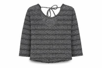 Next Womens Black Scoop Neck Geometric Polyester Pullover Jumper Size 10