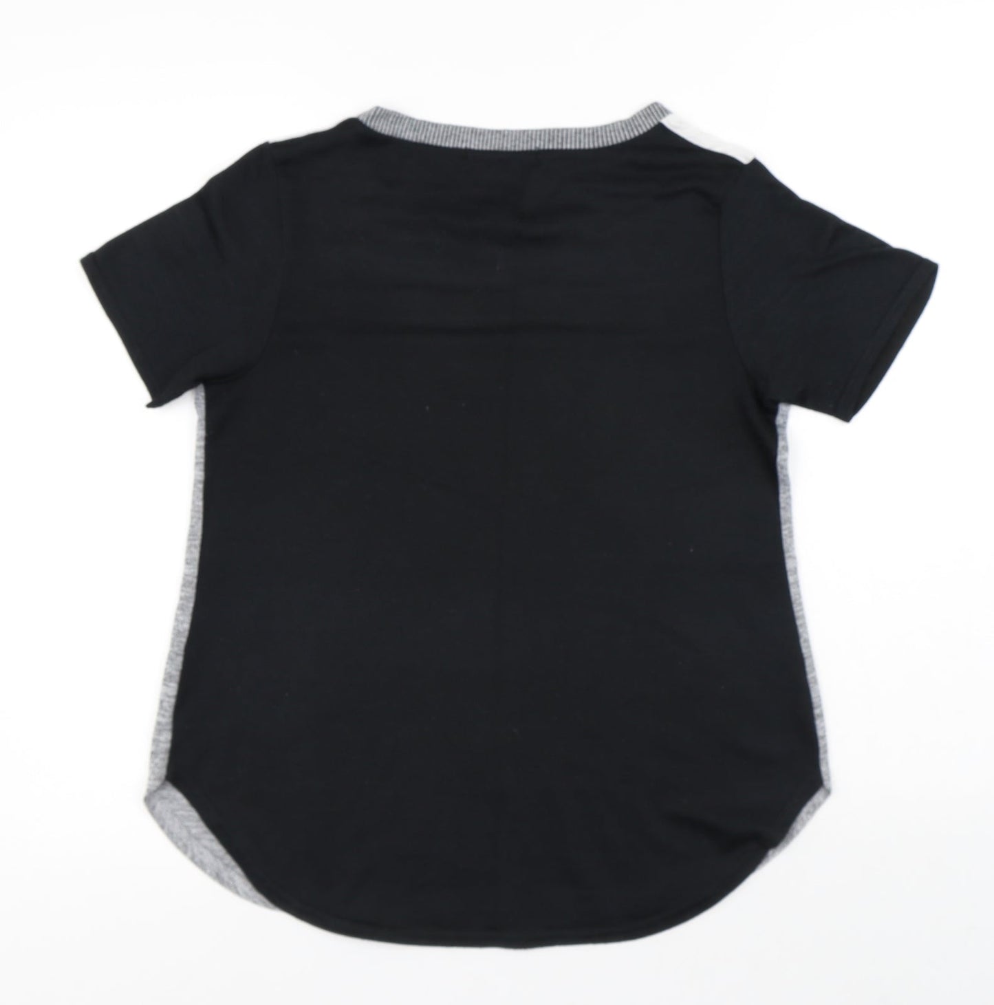 Oasis Womens Black Jersey T-Shirt Size S Round Neck