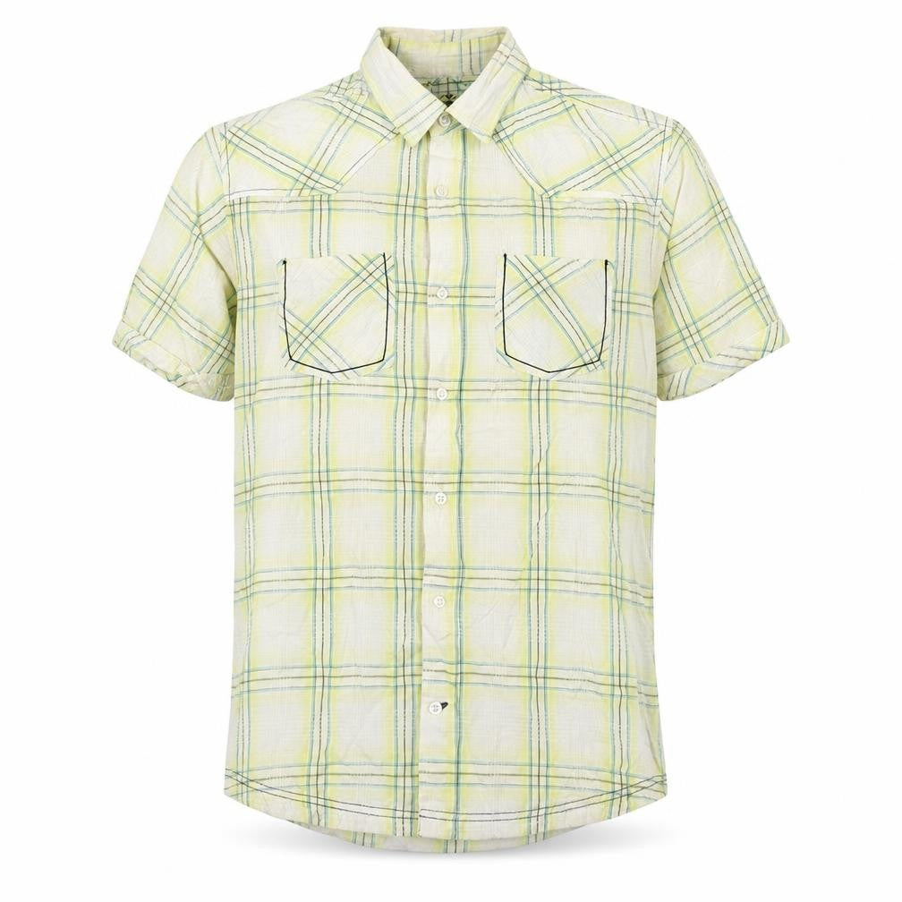 Cedarwood State Mens Multicoloured Plaid Cotton Button-Up Size S Collared Button