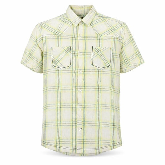 Cedarwood State Mens Multicoloured Plaid Cotton Button-Up Size S Collared Button