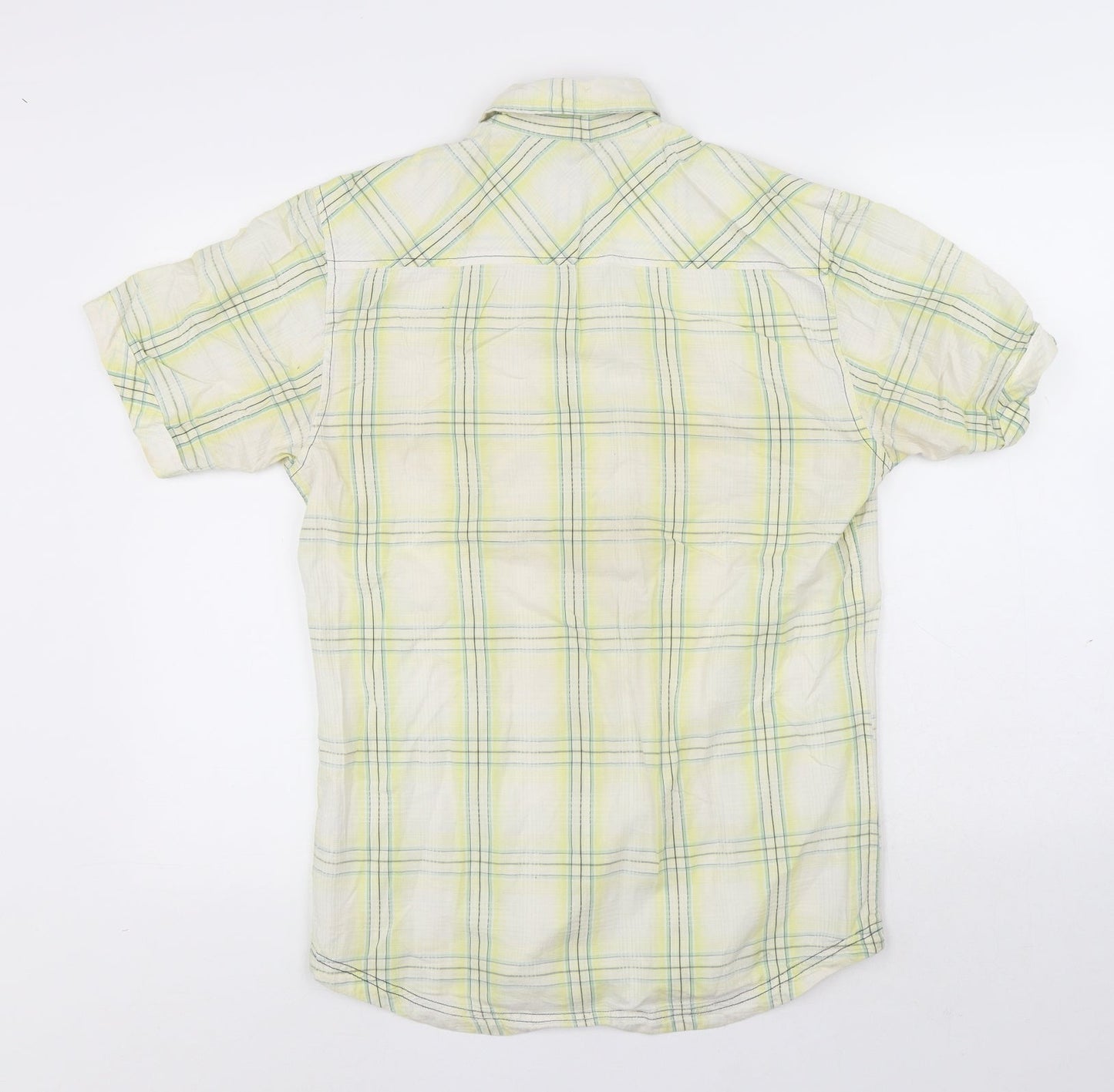 Cedar Wood State Mens Multicoloured Plaid Cotton Button-Up Size S Collared Button