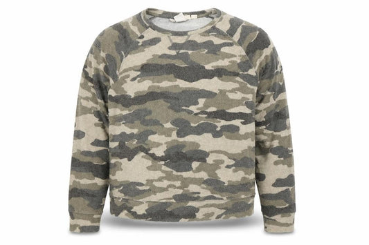 LOGG Mens Multicoloured Camouflage Viscose Pullover Sweatshirt Size S
