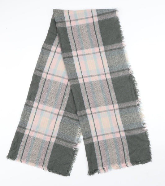 Preworn Womens Multicoloured Plaid Acrylic Scarf