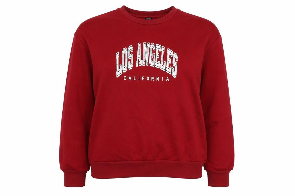 SheIn Womens Red Polyester Pullover Sweatshirt Size S Pullover - Los Angeles