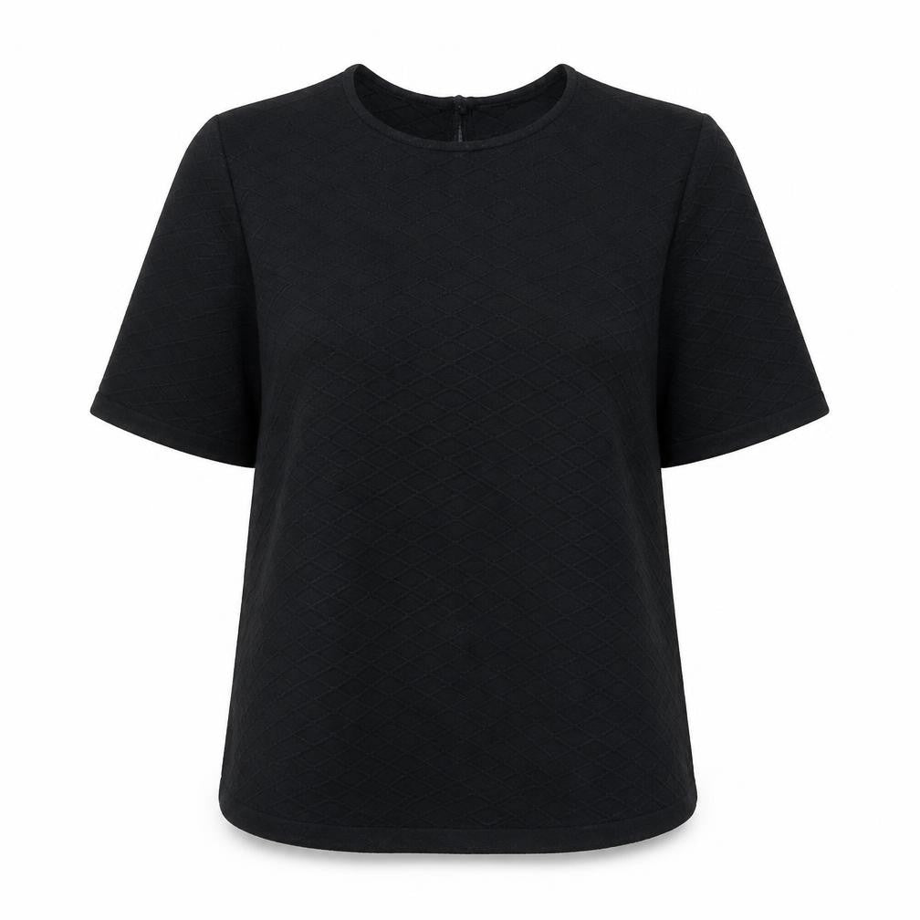 NEXT Womens Black Round Neck Geometric Nylon Pullover Jumper Size 6