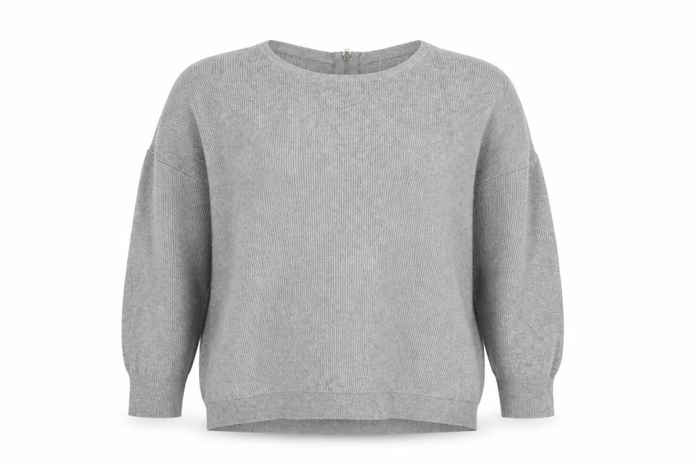 Atmosphere Womens Grey Round Neck Viscose Pullover Jumper Size 14