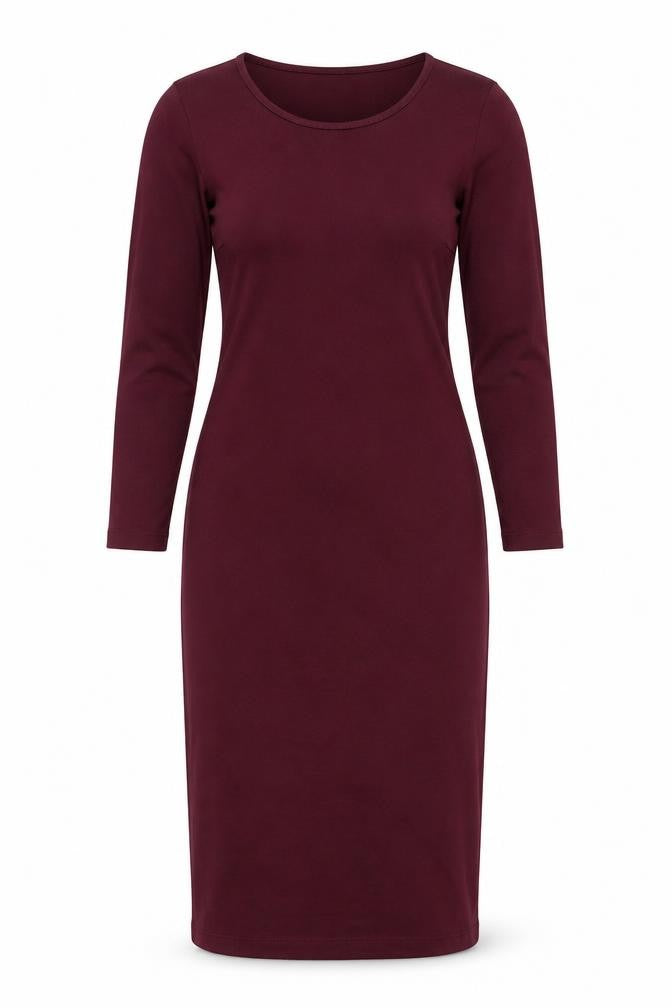 H&M Womens Purple Polyester Pencil Dress Size S Round Neck Pullover