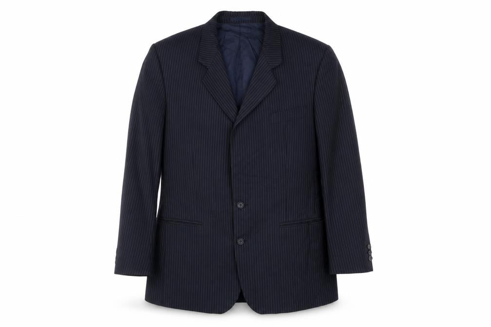Daniel Drescott Mens Blue Striped Wool Jacket Suit Jacket Size 42