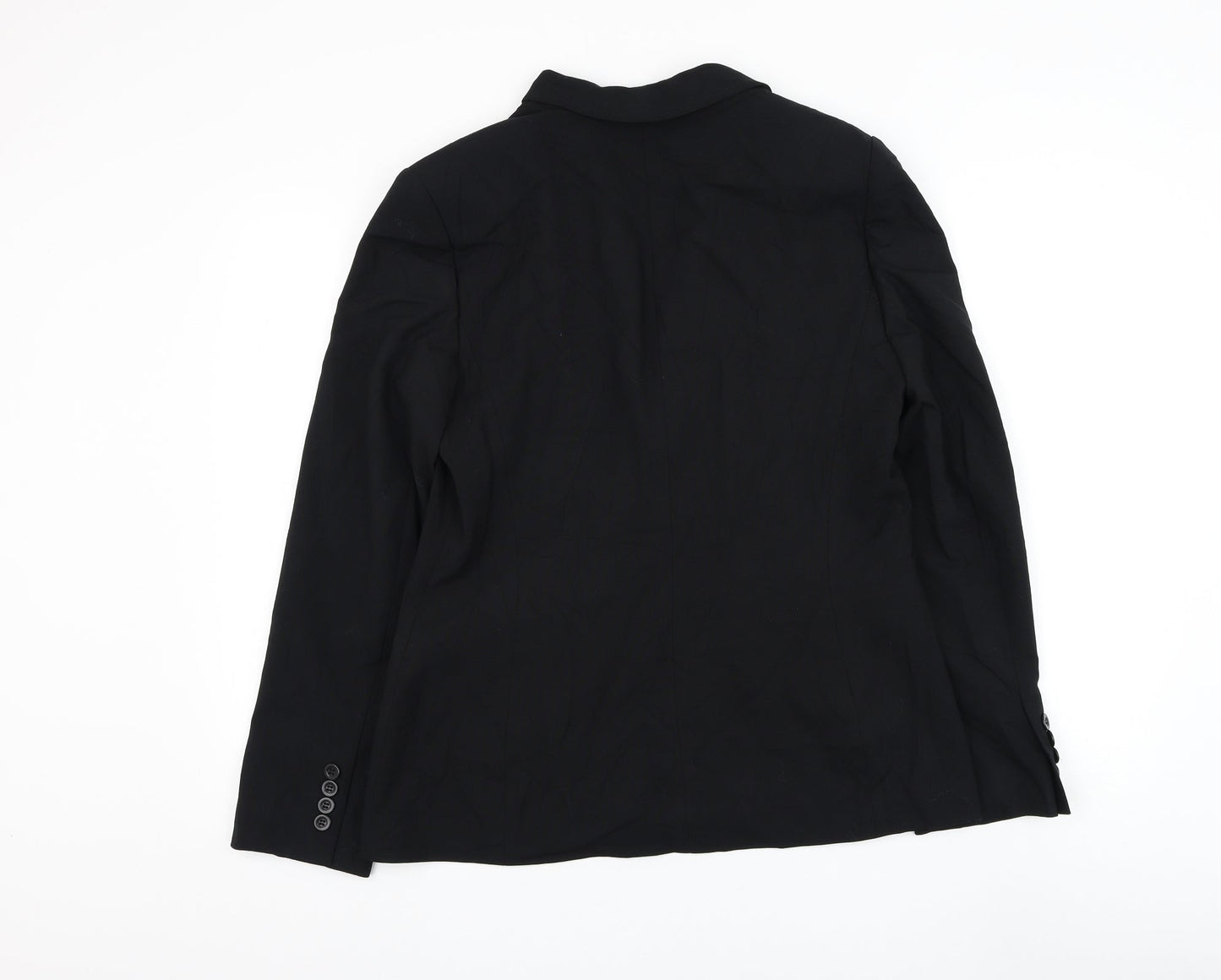 Debenhams Womens Black Jacket Blazer Size 14 Button