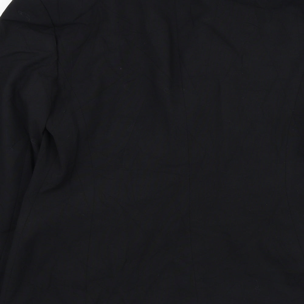Debenhams Womens Black Jacket Blazer Size 14 Button