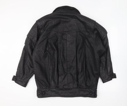 Stadick Womens Black Jacket Size 12 Button