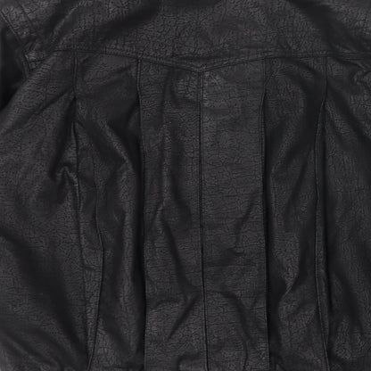Stadick Womens Black Jacket Size 12 Button