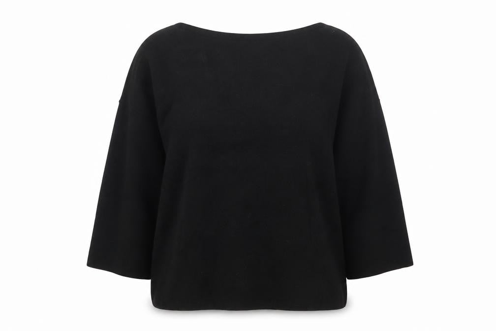 Definitions Womens Black Round Neck Acrylic Pullover Jumper Size 12