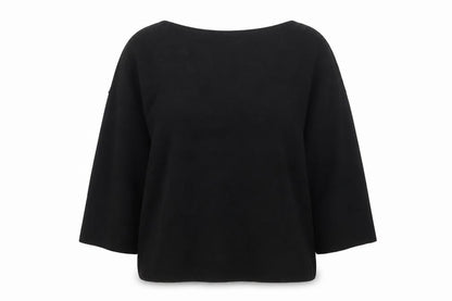 Definitions Womens Black Round Neck Acrylic Pullover Jumper Size 12