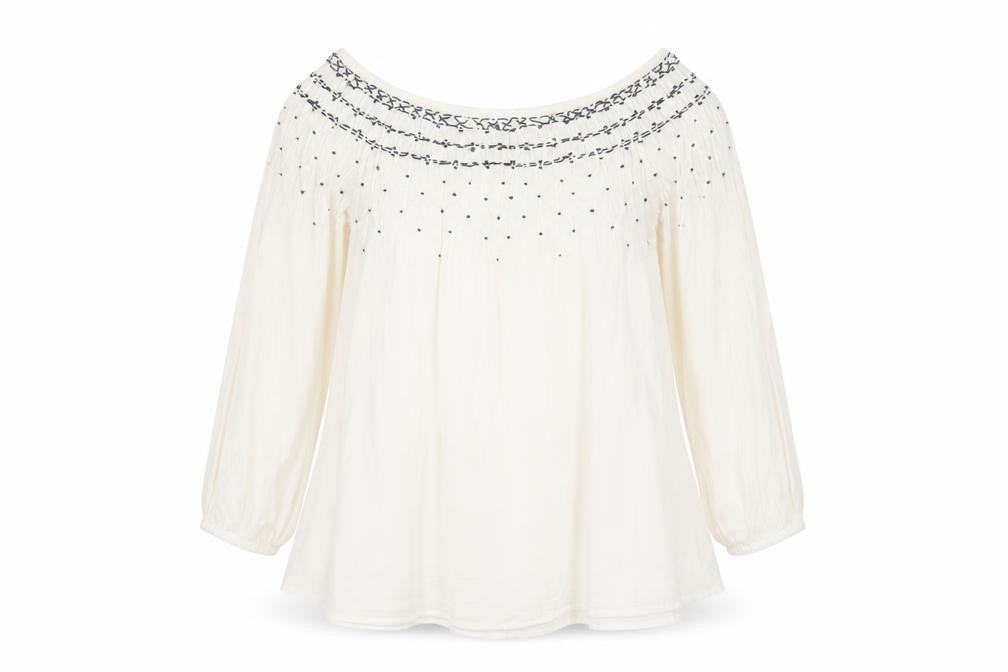 Zara Womens Ivory Viscose Basic Blouse Size XS Off the Shoulder