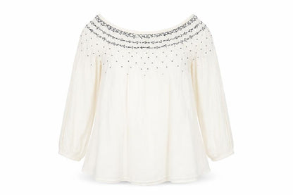 Zara Womens Ivory Viscose Basic Blouse Size XS Off the Shoulder