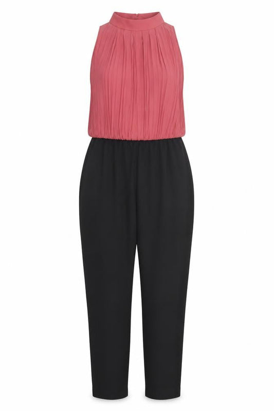 Zara Womens Black Cotton Jumpsuit One-Piece Size S Button