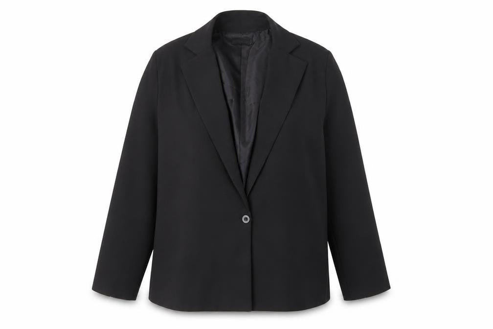 PRETTYLITTLETHING Womens Black Jacket Blazer Size 12 Button