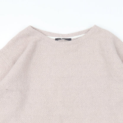 Marks & Spencer Womens Pink Round Neck Polyester Pullover Jumper Size 14
