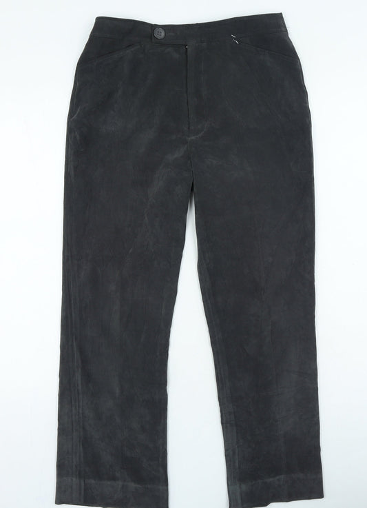 Ladonna Womens Green Polyester Trousers Size 28 in L25 in Regular Zip