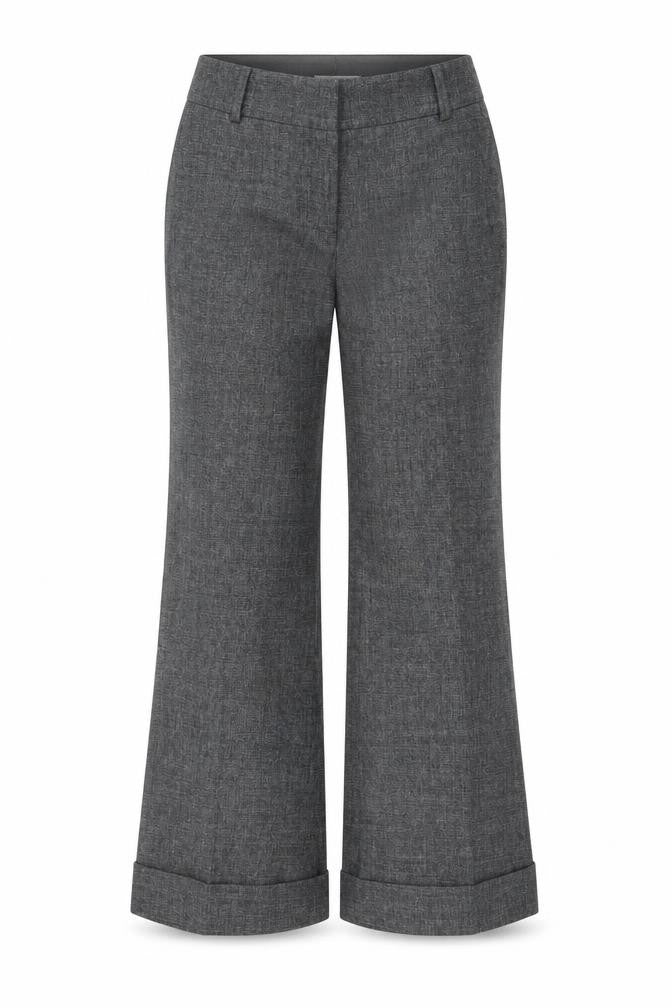 Hennes Womens Grey Polyester Trousers Size 38 in L27 in Regular Zip