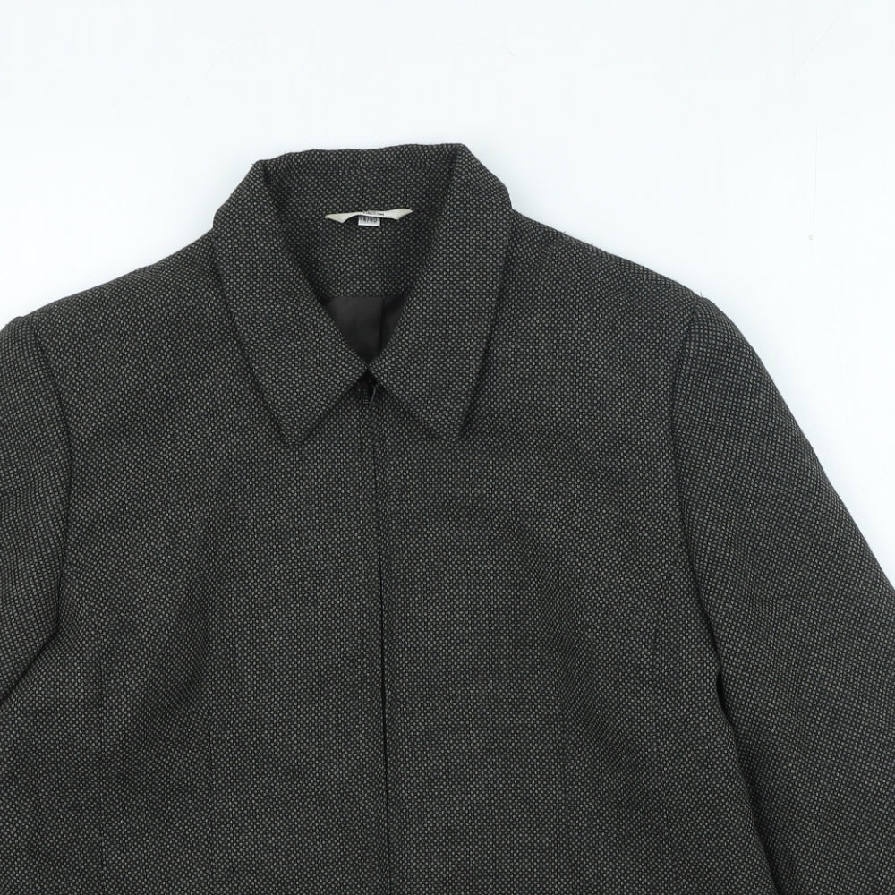 Klass Womens Grey Jacket Size 14 Zip
