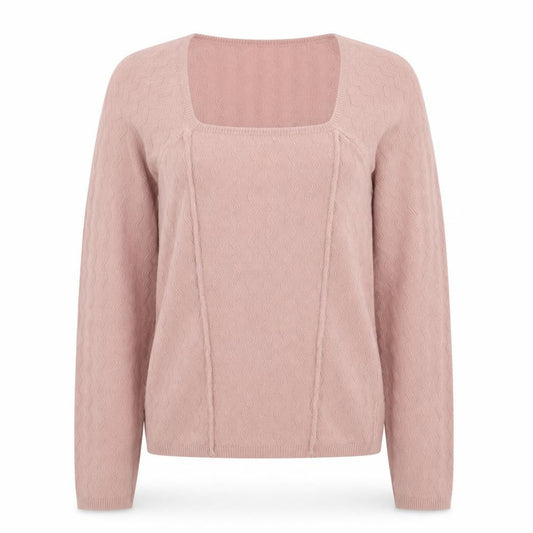 ASOS Womens Pink Square Neck Acrylic Pullover Jumper Size 8