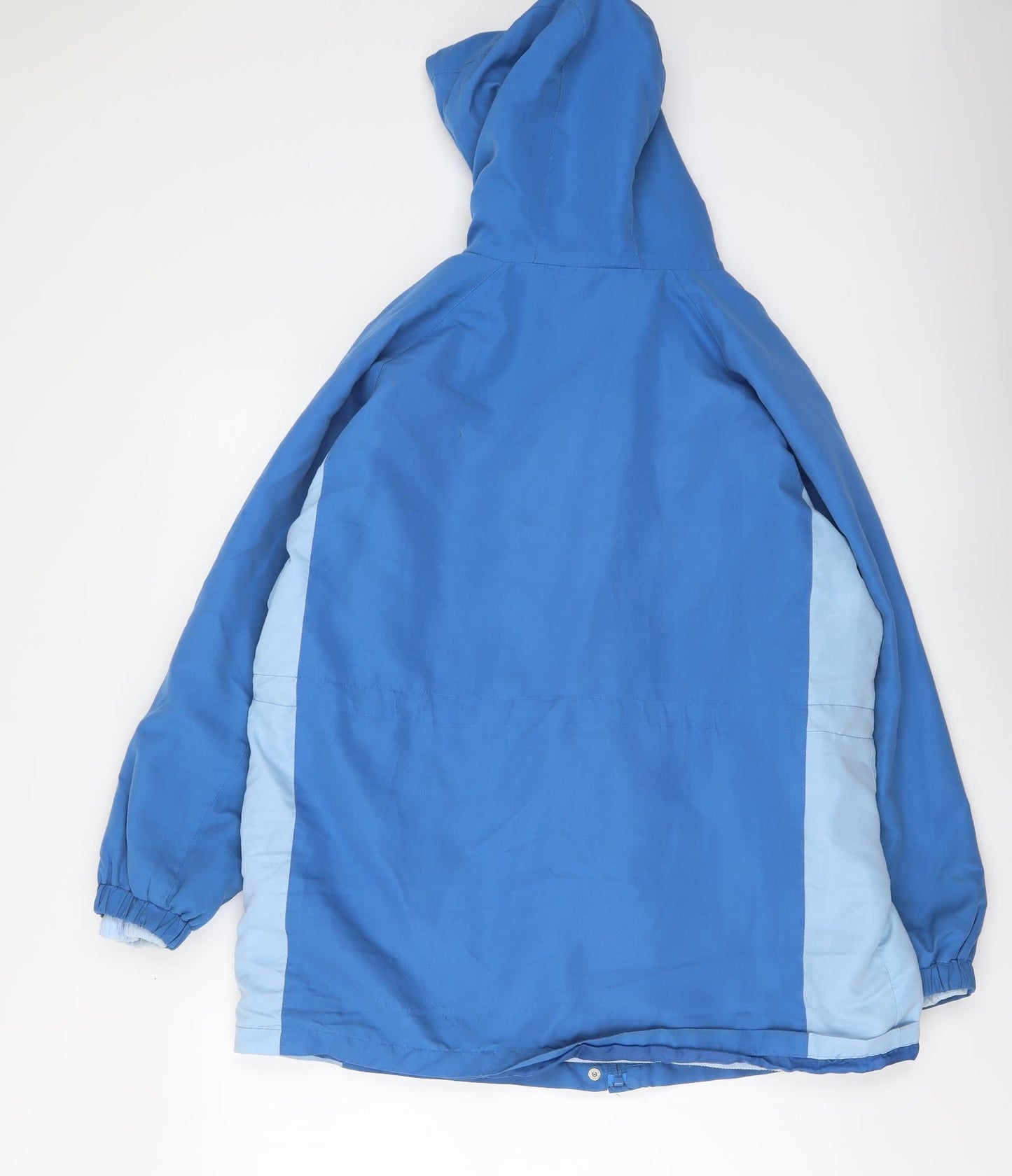 BM Womens Blue Rain Coat Coat Size M Zip