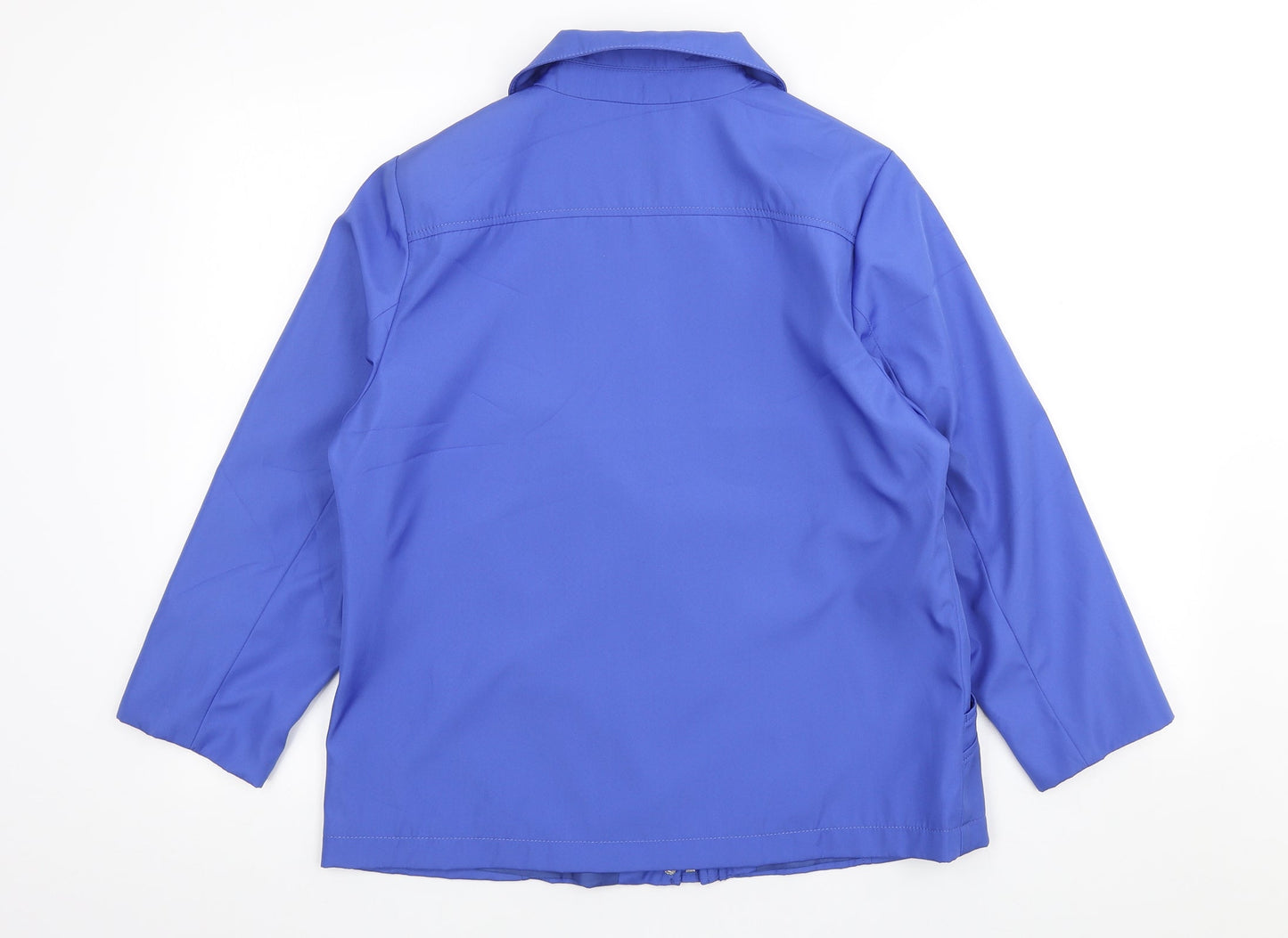 BM Womens Blue Pea Coat Coat Size S Snap