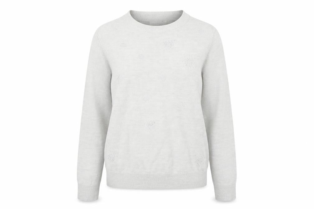 Marks & Spencer Womens Grey Round Neck Acrylic Pullover Jumper Size 10