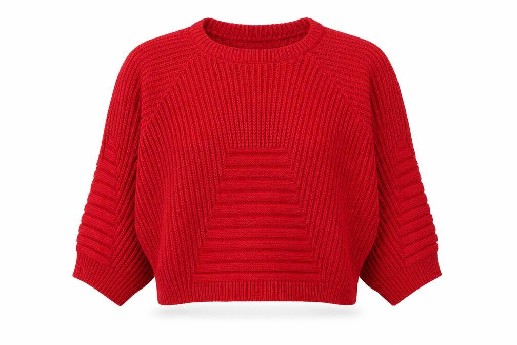 Exhibit Womens Red Round Neck Acrylic Pullover Jumper Size S