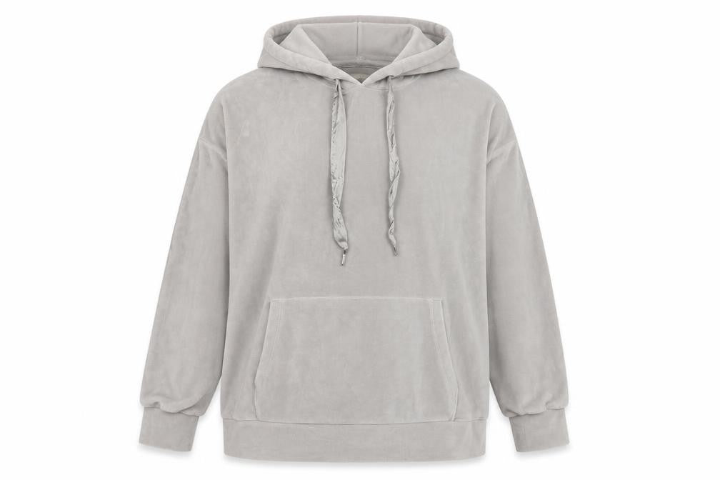 George Womens Grey Polyester Pullover Hoodie Size 12