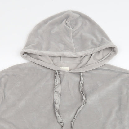 George Womens Grey Polyester Pullover Hoodie Size 12