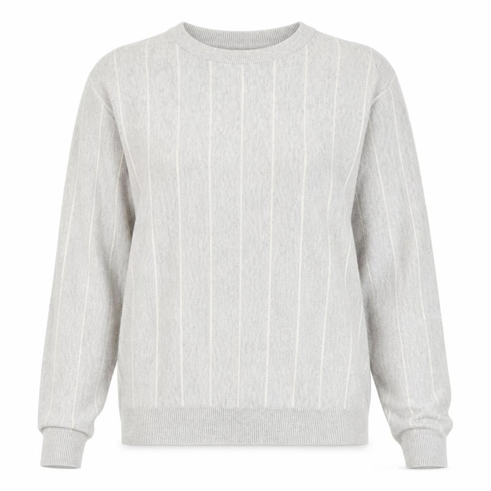 NEXT Womens Grey Striped Acrylic Pullover Sweatshirt Size L Pullover